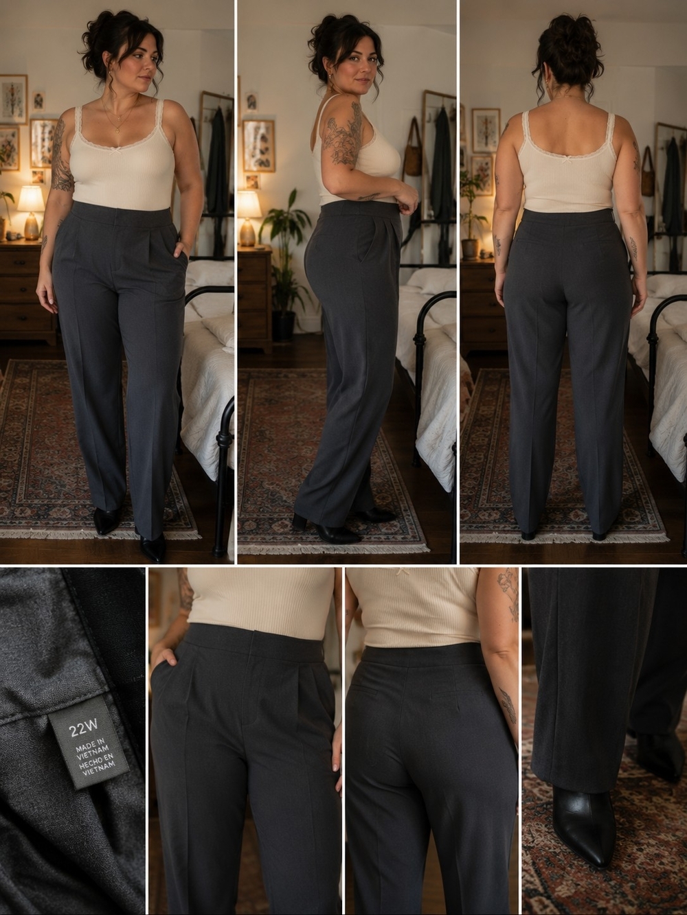 George Woman Size 20 Grey Classic Slacks 29" Inseam